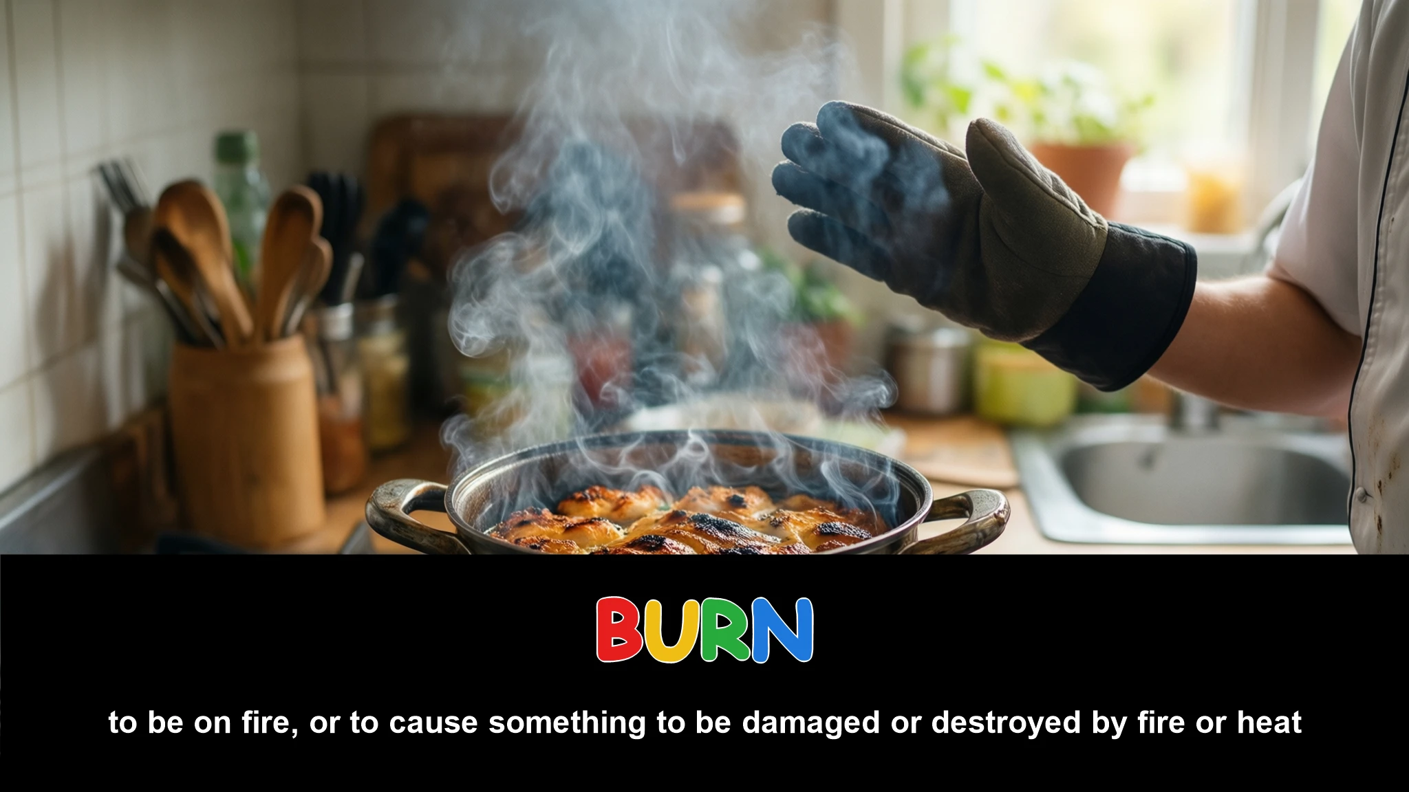 English Illustration for burn
